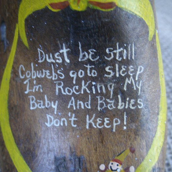 Antique Wood Shoe Form Hand Painted Design - Picture 8 of 16